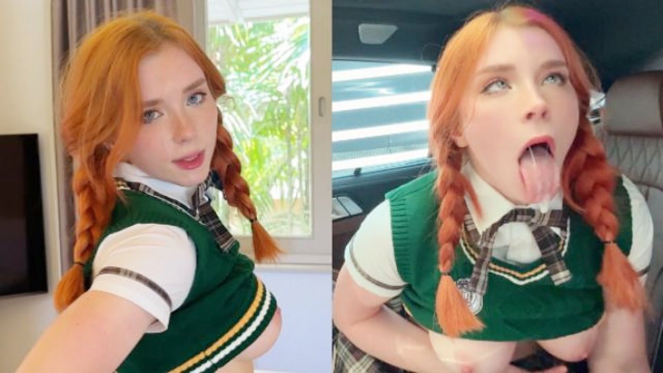 英国女学生在车里给陌生人口交